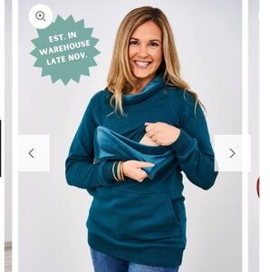 Harbor snap and go nursing/baby wearing pullover